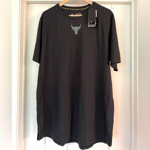 NWT Men’s XL Project Rock Under Armour Black Short Sleeve Tee